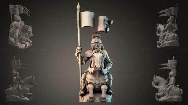 Fantasy busts Knight on Horseback 3d model
