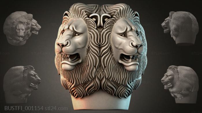 Double-headed lion head 3d STL model