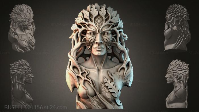 Bas-relief of a female face 3d STL model