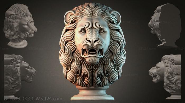 Lion bust 3d STL model