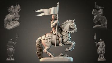 Fantasy busts Knight on Horseback 3d model