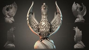 Fantasy busts Eagle sculpture 3d model