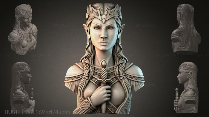 Bust of the Elven Queen 3d STL model