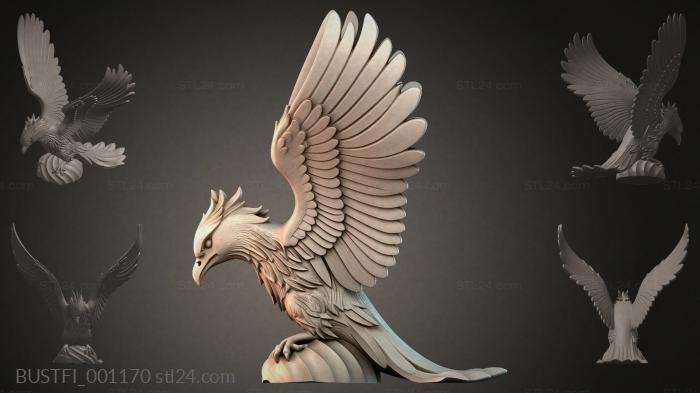 Decorative eagle with wings 3d STL model