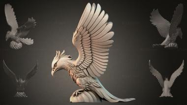 Fantasy busts Decorative eagle with wings 3d model