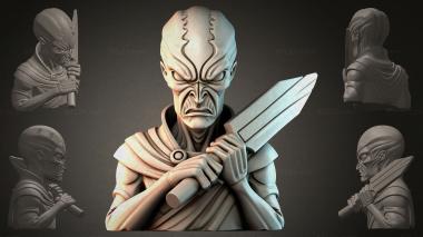 Fantasy busts Alien Warrior Bust 3d model