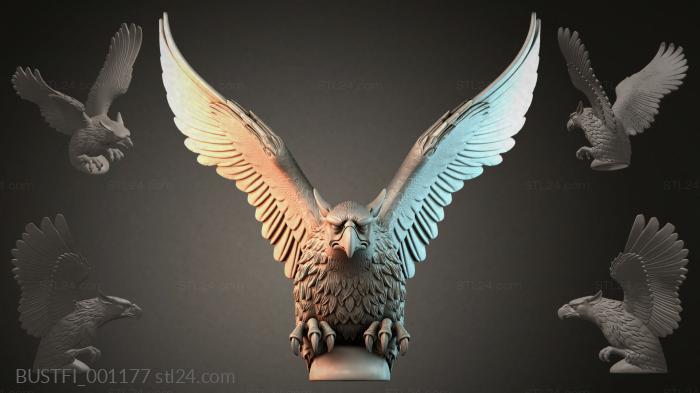 Eagle with spread wings 3d STL model