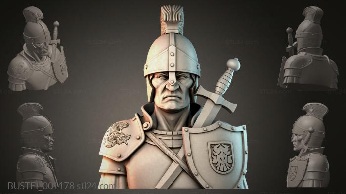 Bust of a Roman warrior 3d STL model