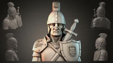 Fantasy busts Bust of a Roman warrior 3d model