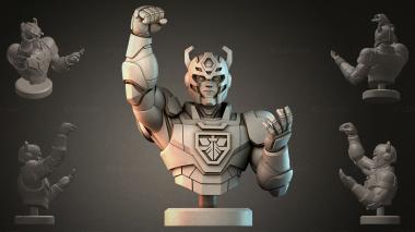 Fantasy busts Robot bust 3d model