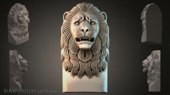 Lion bas-relief 3d STL model