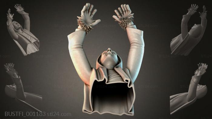 Figure of a woman with her hands up 3d STL model