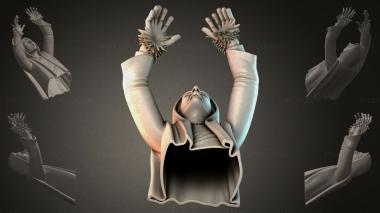 Fantasy busts Figure of a woman with her hands up 3d model