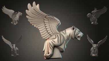 Fantasy busts Winged Tiger 3d model