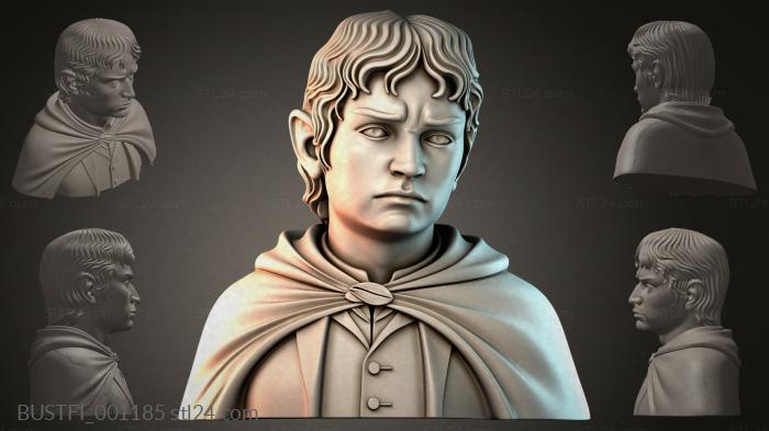 Bust of a boy in a cloak 3d STL model