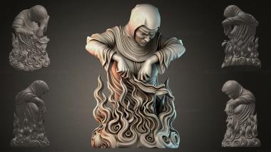 Fantasy busts Statue of a Grieving Woman 3d model