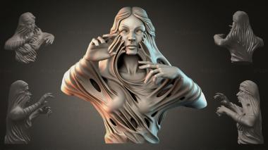 Fantasy busts Bust of a ghost woman 3d model
