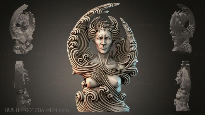 Sculpture of a female bust 3d STL model