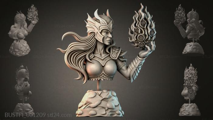 Fantasy Warrior Bust 3d STL model