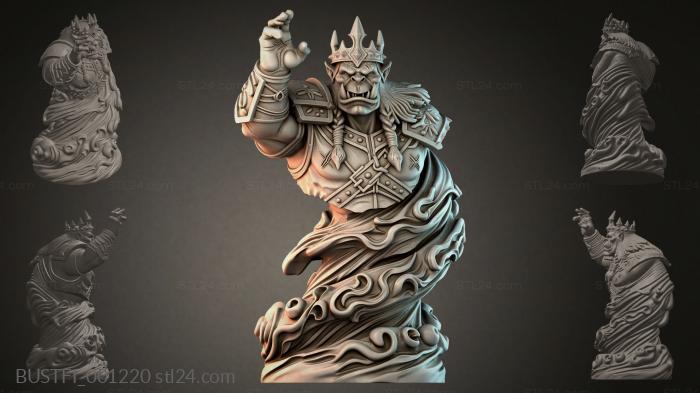Bust of the Orc King 3d STL model