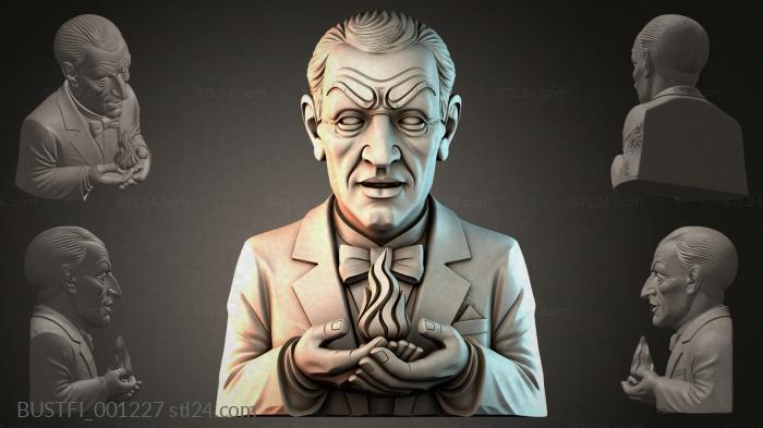 Fantasy busts (Bust of a man with a torch, BUSTFI_001227) 3D models for cnc