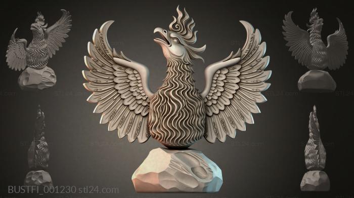 Bird with spread wings 3d STL model
