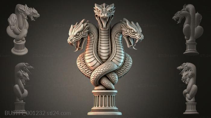 Three-Headed Serpent 3d STL model