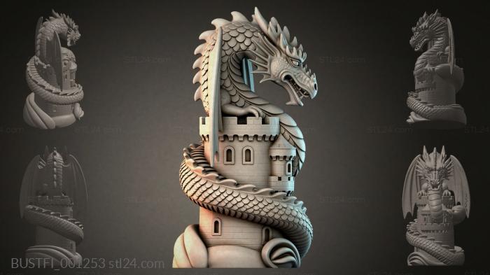Dragon on the Tower 3d STL model