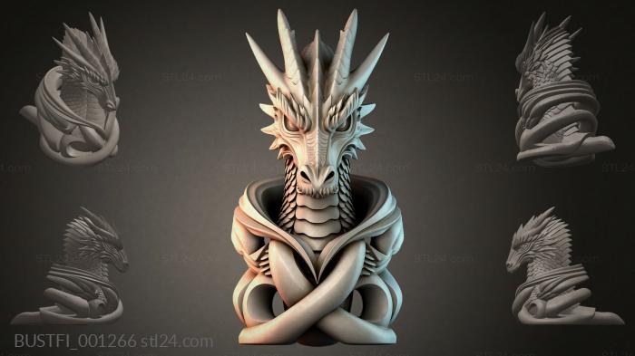 Dragon bust 3d STL model