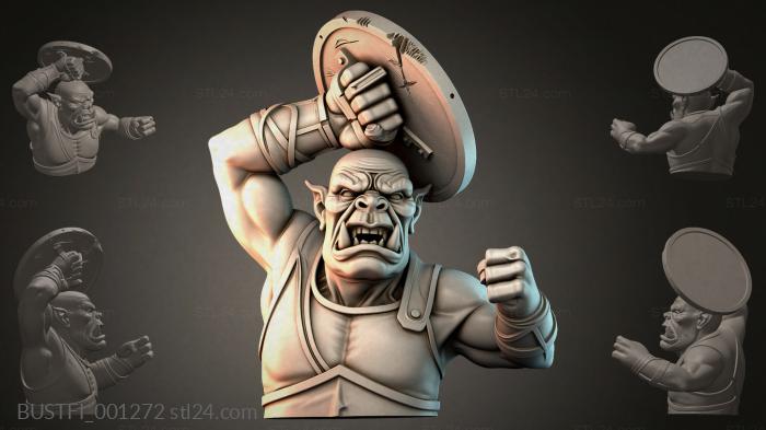Orc warrior bust 3d STL model