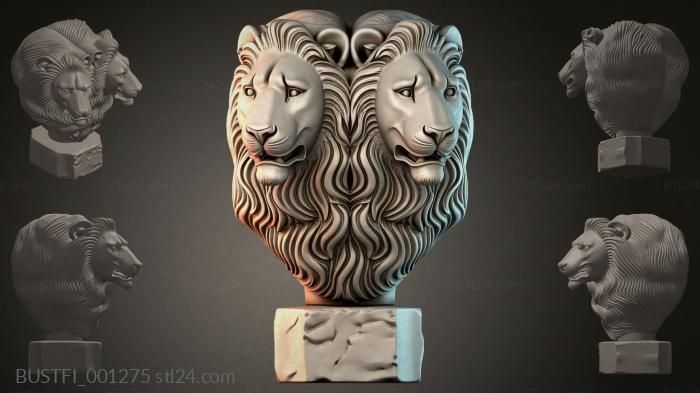 Lion bust 3d STL model