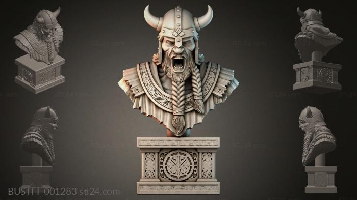 Fantasy busts (Bust of a Viking, BUSTFI_001283) 3D models for cnc