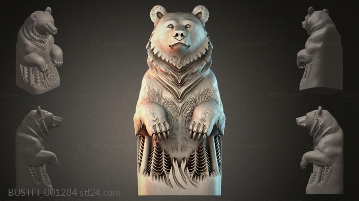 Carved Bear Figure 3d STL model
