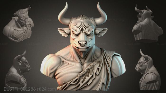 Bust of a Bull 3d STL model