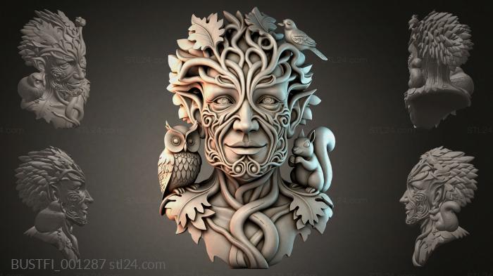 Forest Spirit with Birds 3d STL model