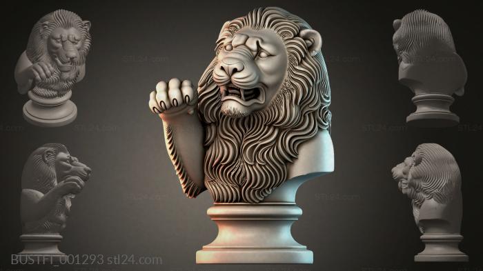 Bust of a lion 3d STL model