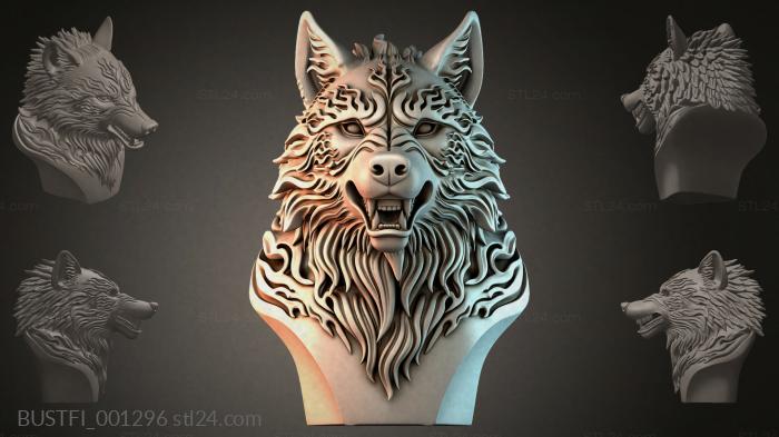 Bust of a Wolf 3d STL model