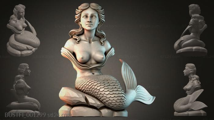 Mermaid bust 3d STL model