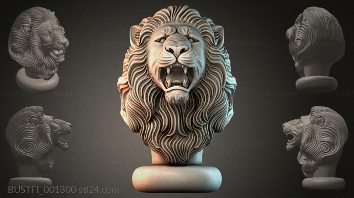 Lion head sculpture 3d STL model