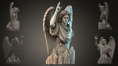 Fantasy busts Angel with wings 3d model