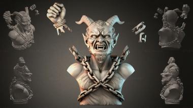 Fantasy busts Bust of a Demon in Chains 3d model