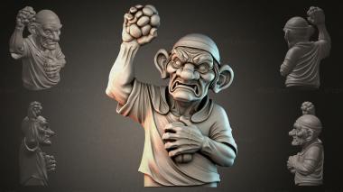 Fantasy busts Bust of the Evil Dwarf 3d model