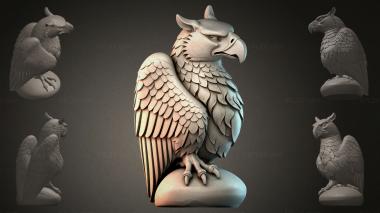Fantasy busts Eagle sculpture 3d model