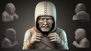 Fantasy busts Hooded bust 3d model