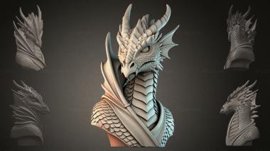 Fantasy busts Dragon Bust 3d model