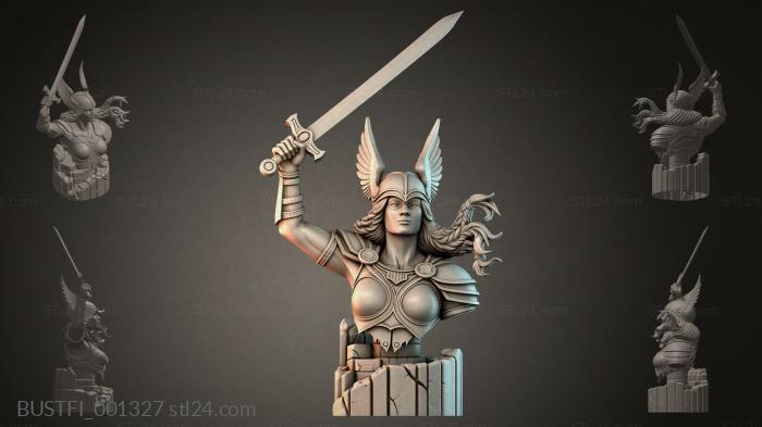 Sculpture of a Valkyrie with a Sword 3d STL model