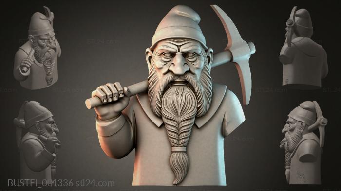 Gnome with a Pickaxe 3d STL model