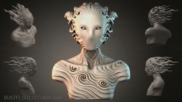 Abstract bust of a face 3d STL model