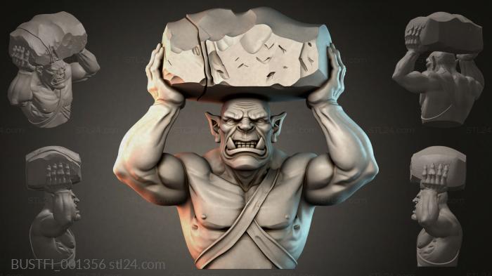 Orc with a Stone 3d STL model
