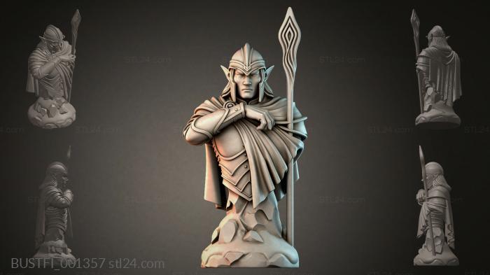 Elven warrior with a spear 3d STL model